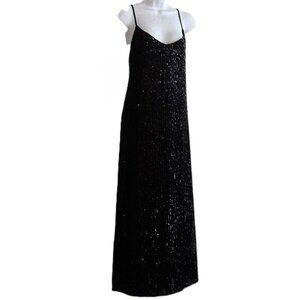New BB Dakota Steve Madden Black Sequin Dress Party Holiday Formal Stretch NWT L